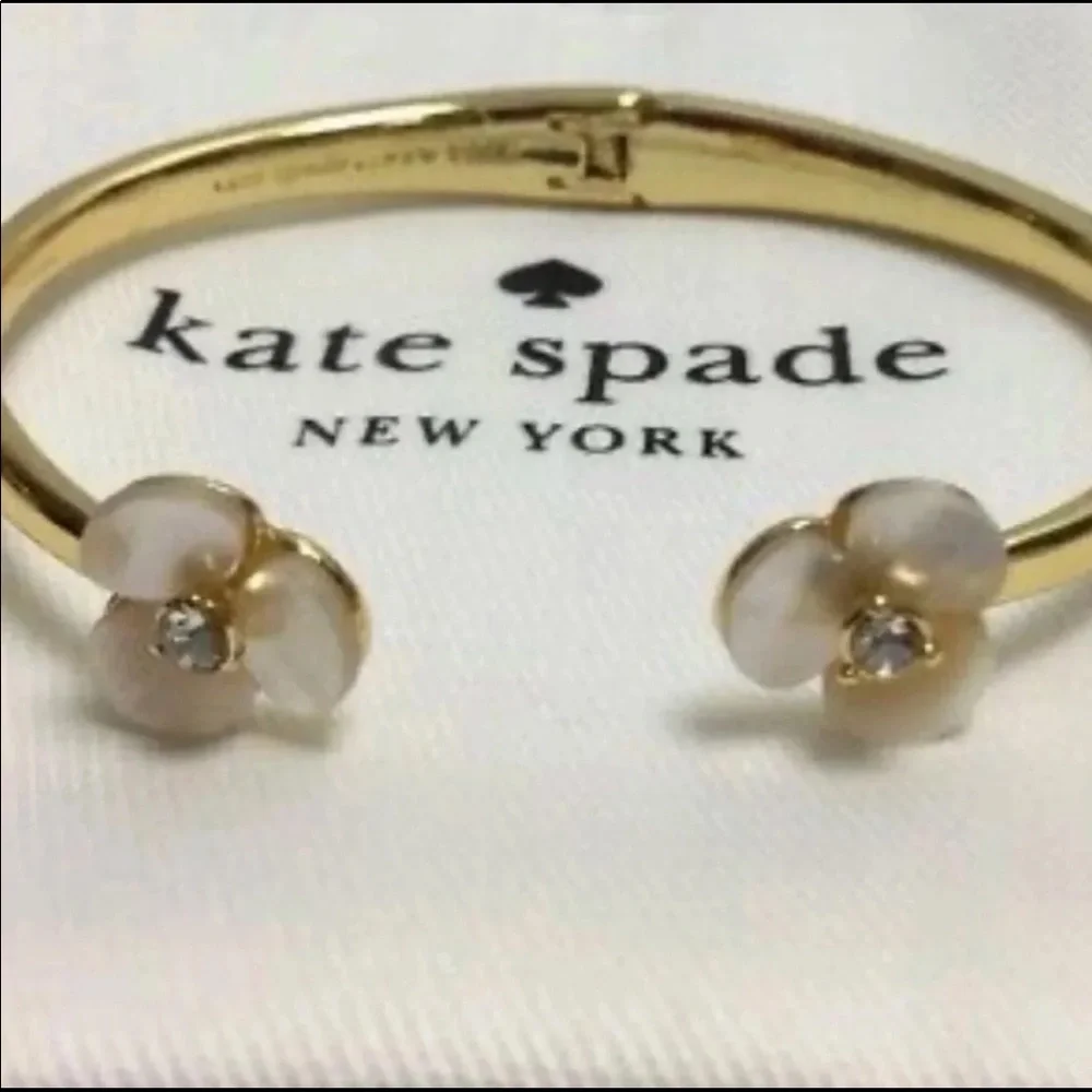 $78 Kate Spade disco pansy cuff bracelet - Picture 7 of 11